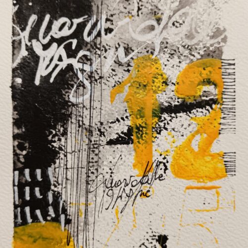 carta artistica originale 11x16 cm MyOm – opera unica firmata di Martina Michelin