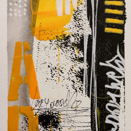 carta artistica originale 11x16 cm MyOm – opera unica firmata di Martina Michelin
